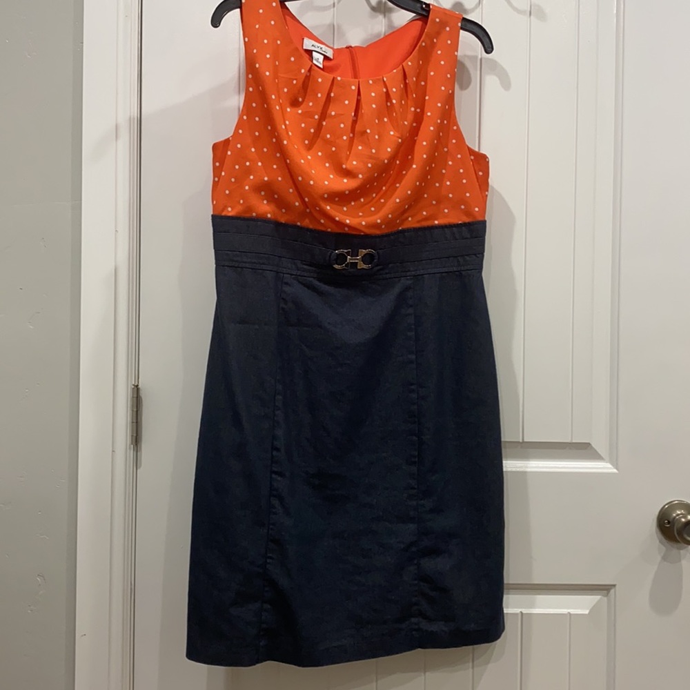 ALYX Limited Orange and White Polka Dot Dress